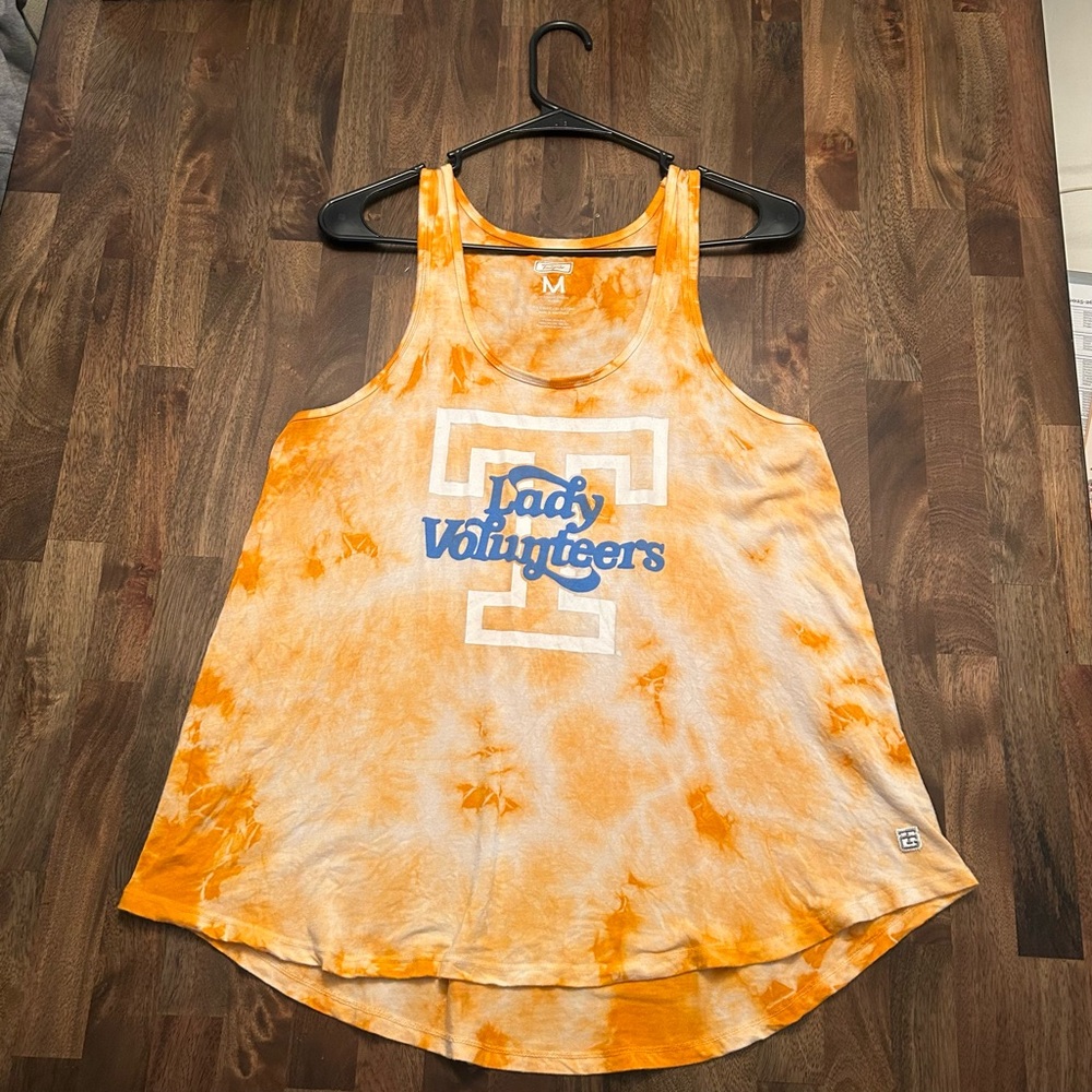 Tailgate University of Tennessee Orange Tie-Dye Tank Top